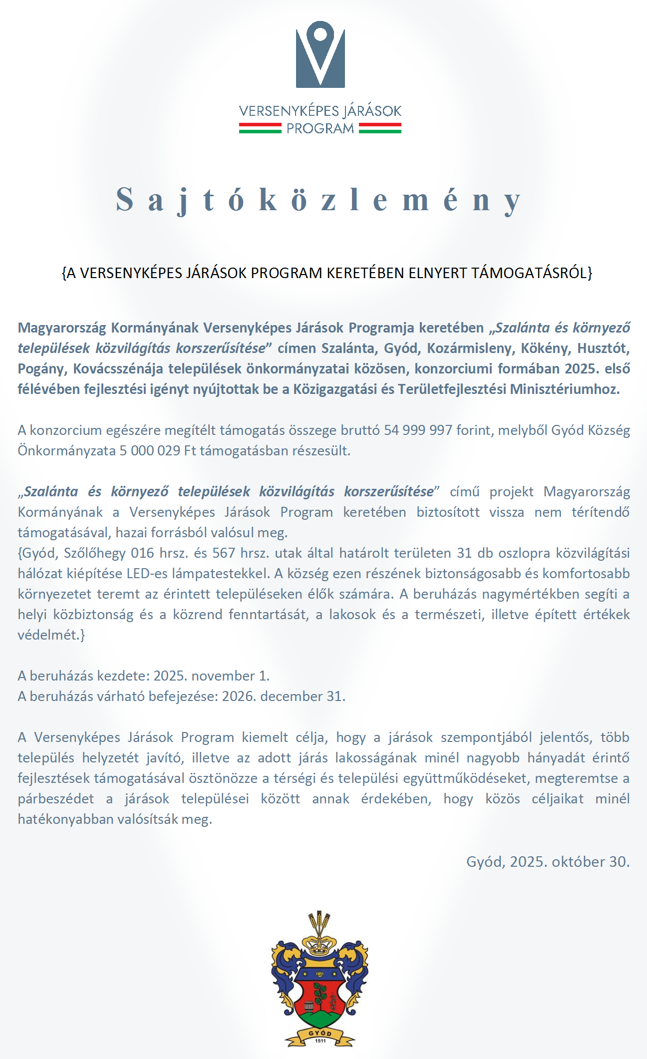 VJP közlemeny gyod e